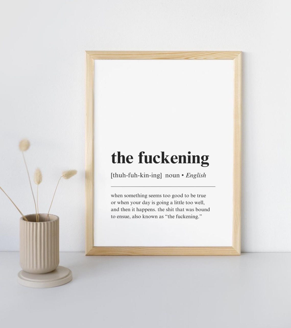 The Fuckening Funny Definition Poster Sarcastic Home Office Decor - Image 2