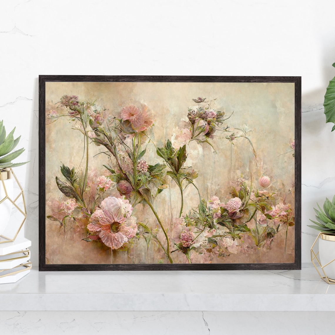 Flowers Oil Painting Flowers Still Life Poster Prints Flower Painting Prints Floral Texture Oil Painting Home Office Wall Art Decoration