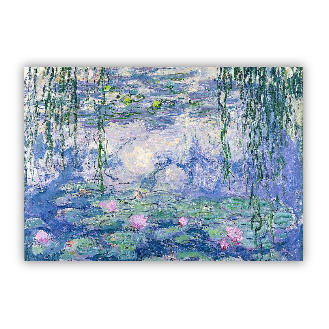 Claude Monet Water Lilies Weeping Willow Reflection Pond Art Poster - Image 2
