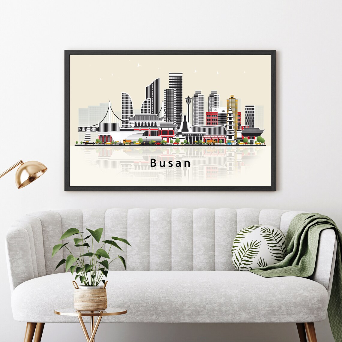 Busan South Korea Modern Skyline Illustration Cityscape Poster - Image 3