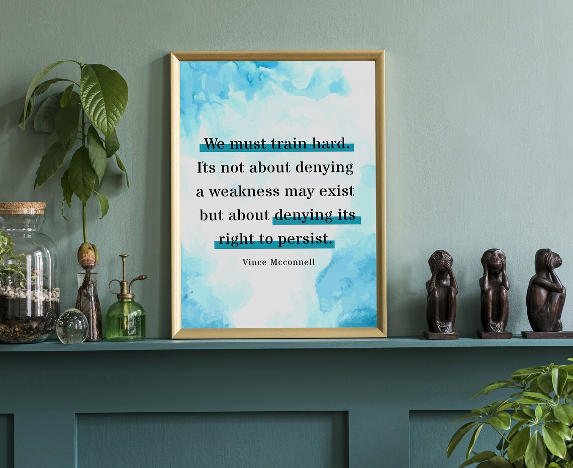 We Must Train Hard Motivational Gym Quote Inspirational Wall Art Poster - Image 3