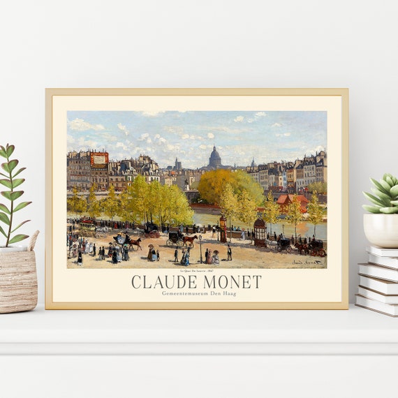Claude Monet Painting Prints Museum Gallery Exhibition Poster Claude Monet Artworks Claude Monet Poster Prints Monet Vintage Print