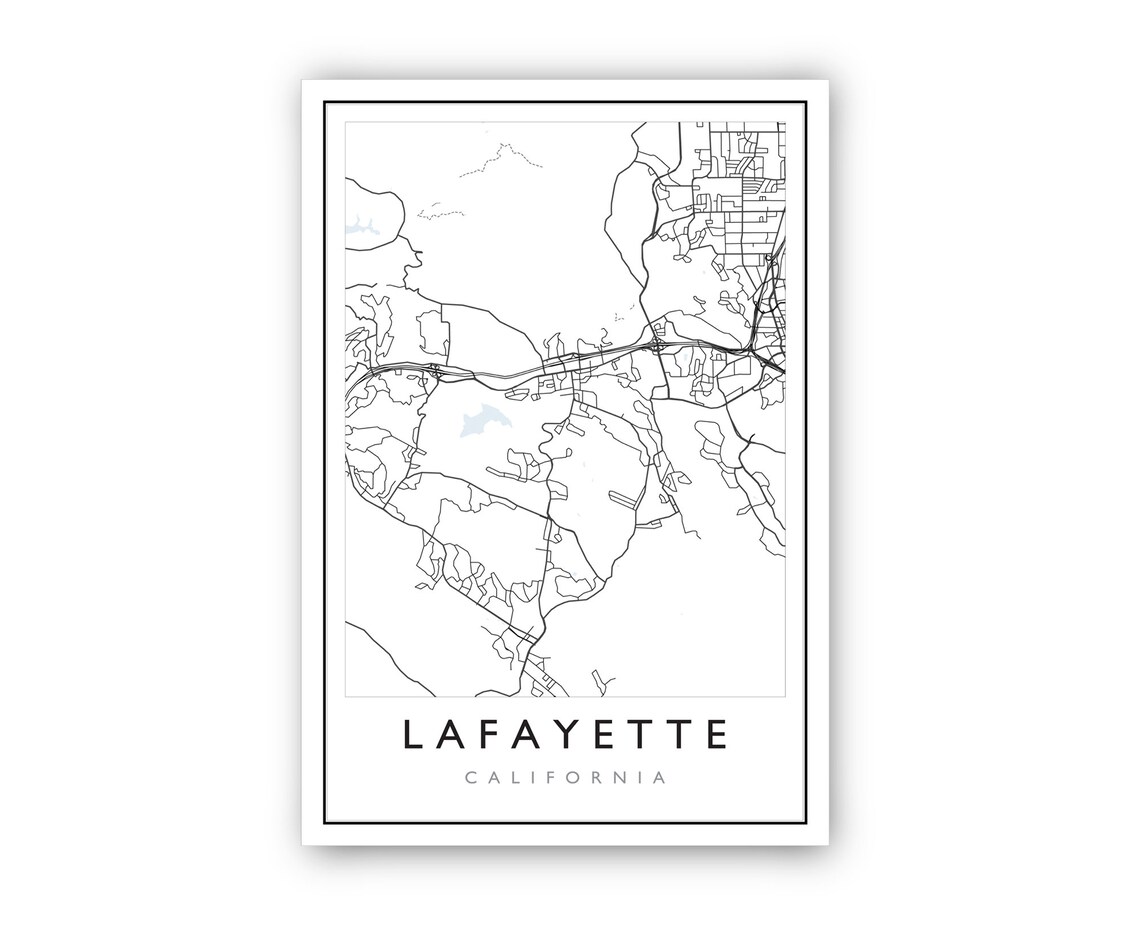 Lafayette California City Street Map Minimalist Modern Travel Poster - Image 2