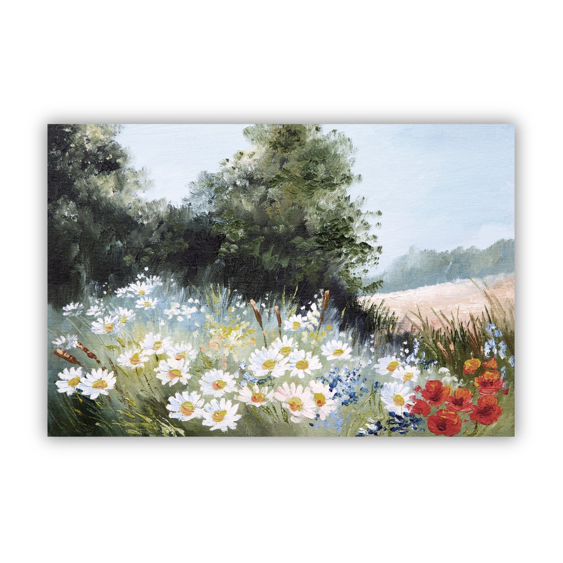 Flowers Oil Painting Flowers Still Life Poster Prints Flower Painting Prints Floral Texture Oil Painting Home Office Wall Art Decoration - Image 2
