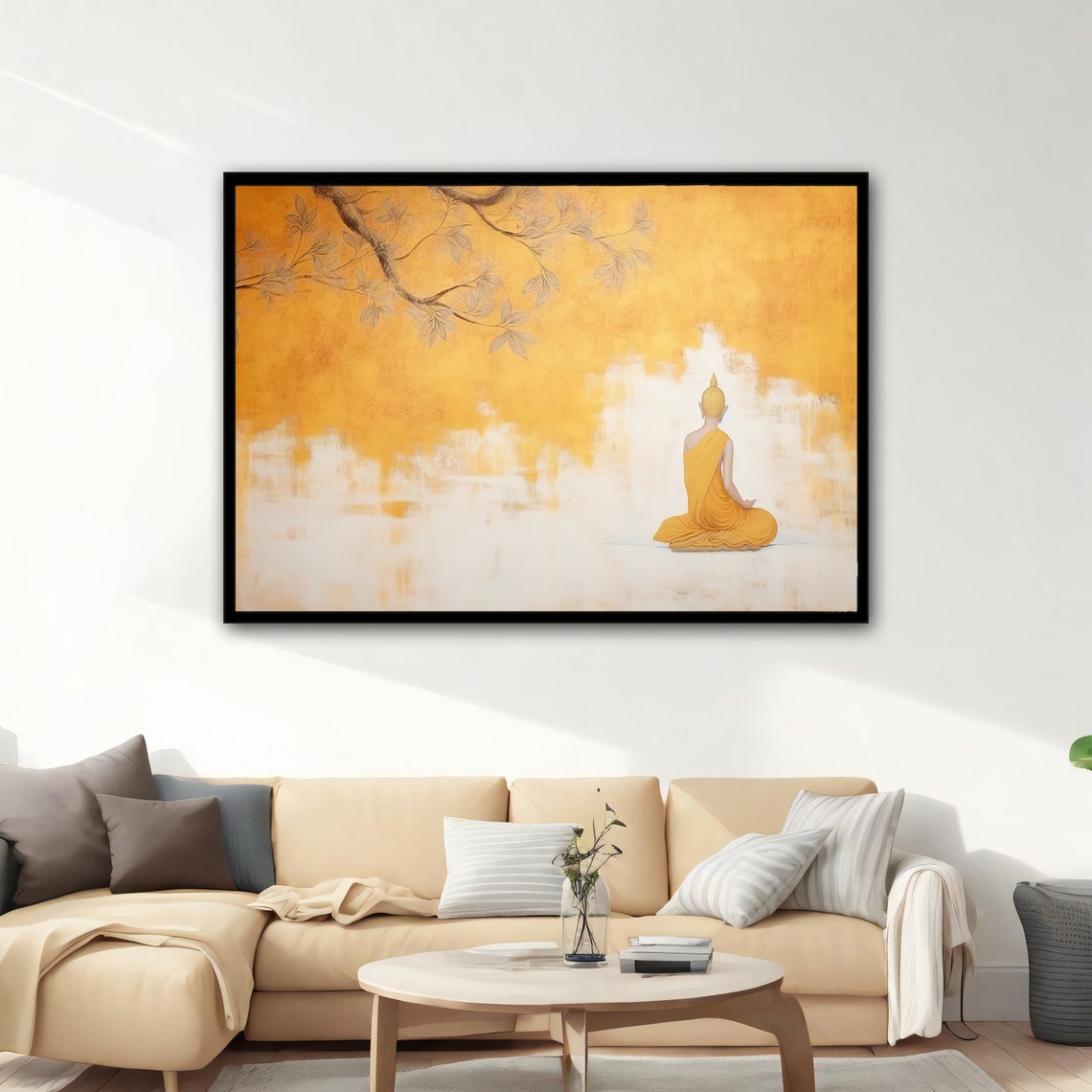 Abstract Buddha Meditation Art Print - Image 2