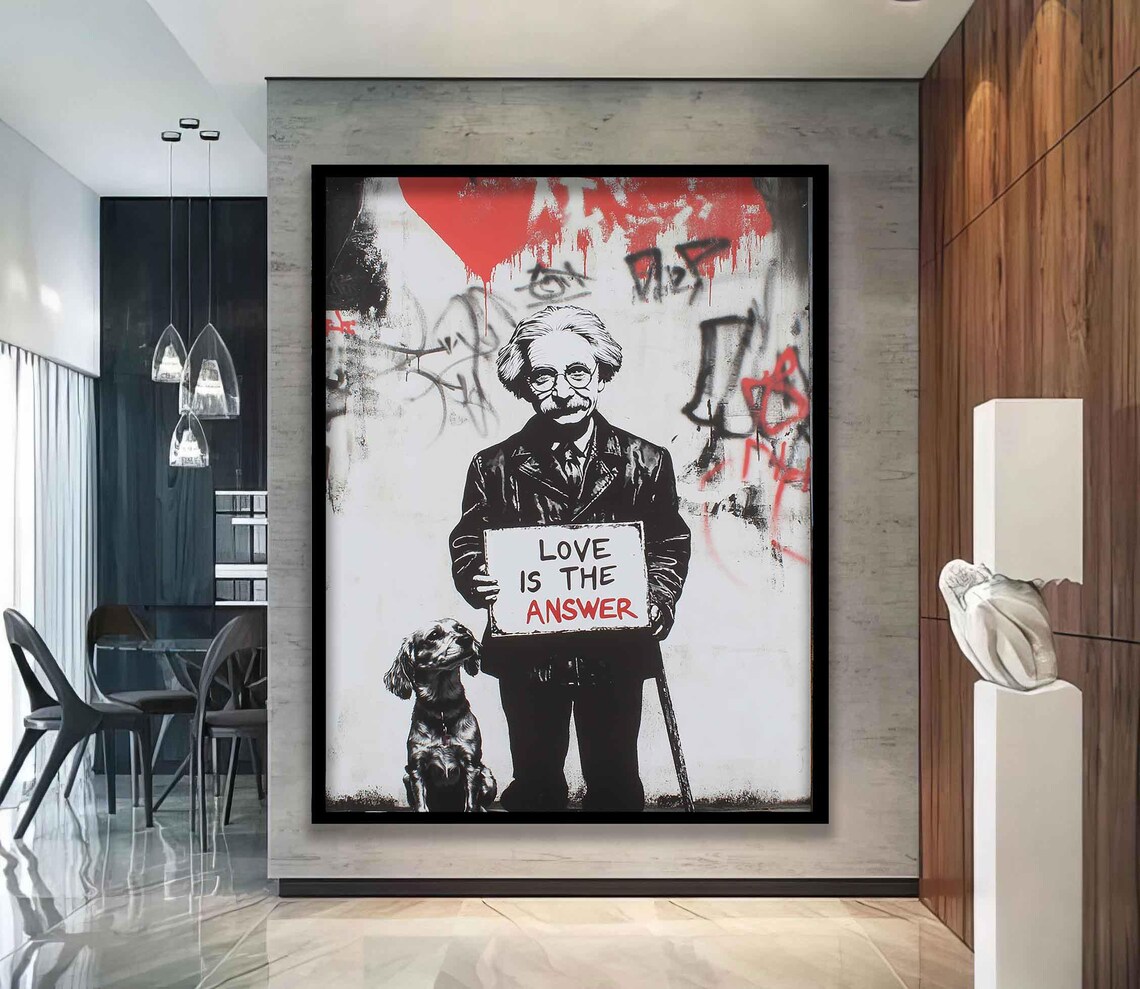 Einstein Graffiti Dog, Modern Graffiti Art - Image 5