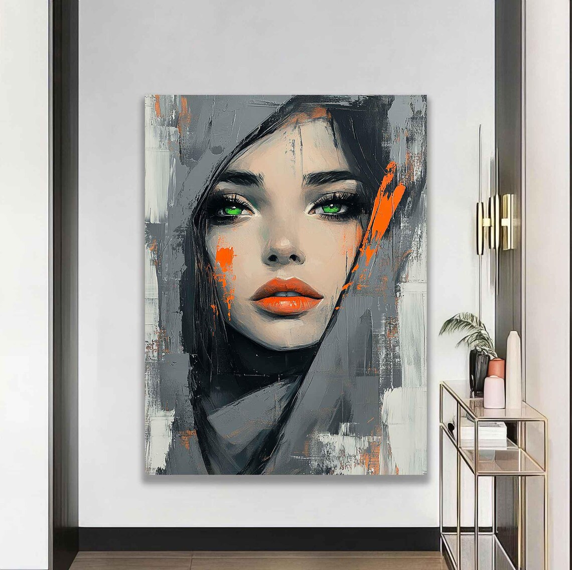 Abstract Woman Wall Art Colorful Modern Woman Print Colorful Abstract Woman Painting Modern Woman Wall Decor - Image 5