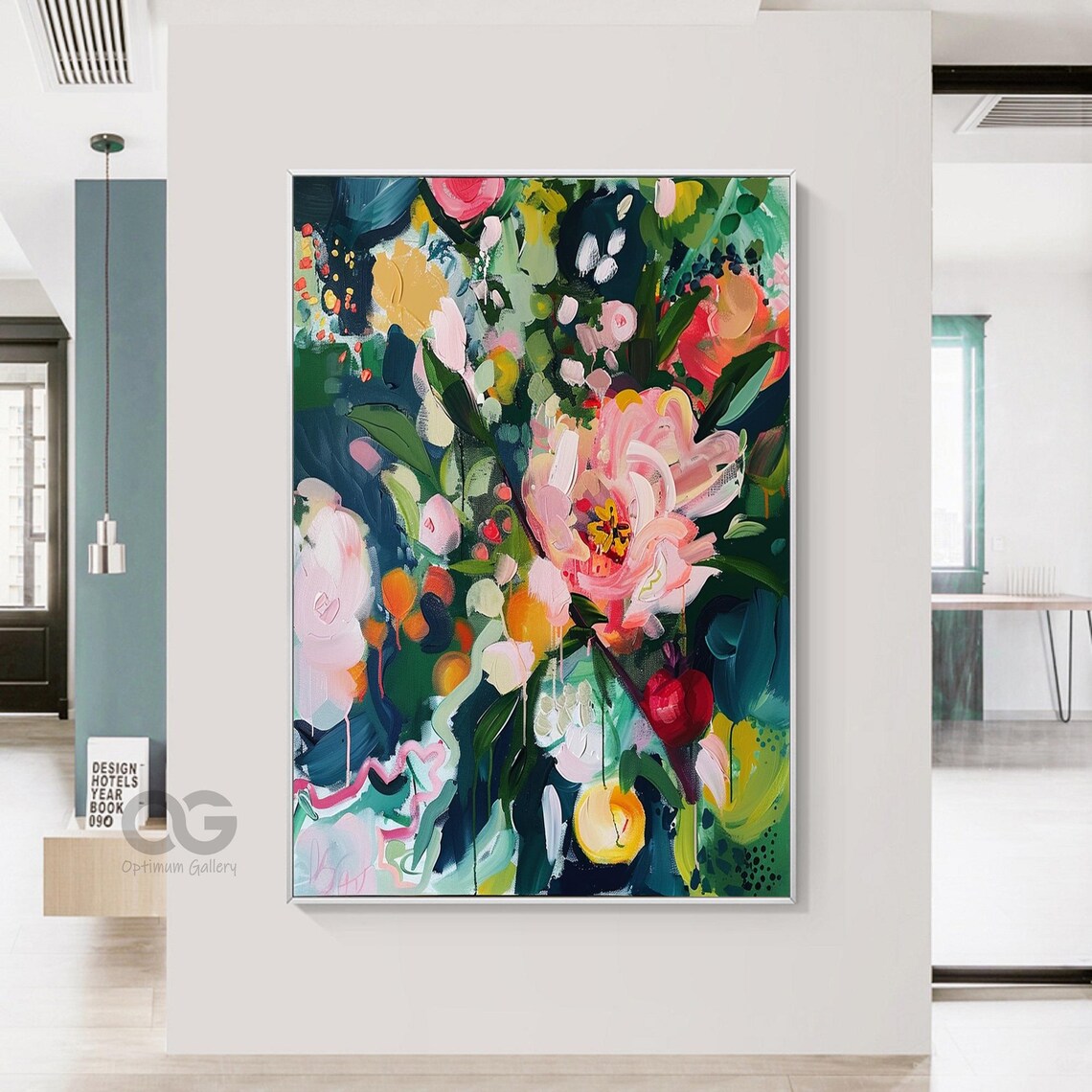 Abstract Garden Flower Art Print, Spring Living Room Decor - Image 3