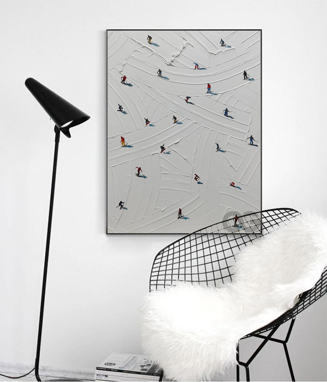 Skiing On Snow Art Print, Personalized Mountain Gift - Image 3