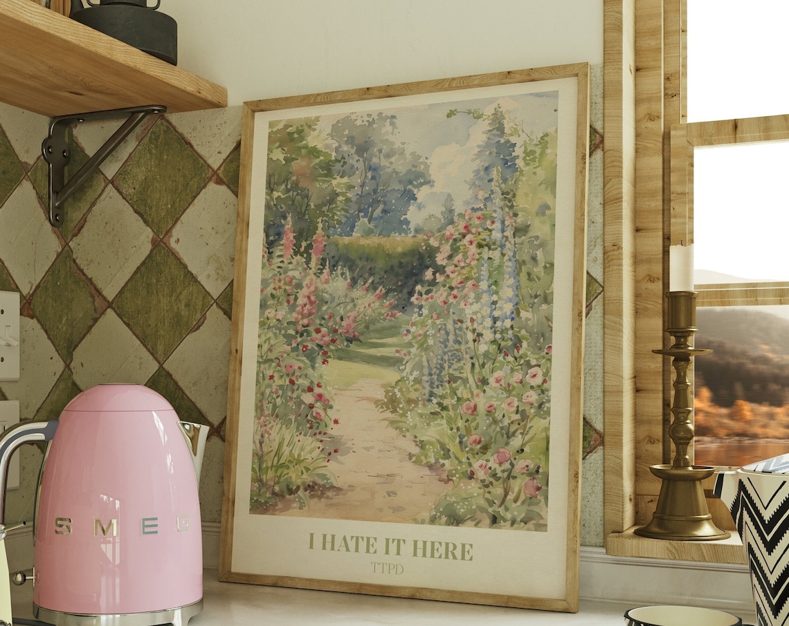 Secret Gardens Music Wall Art Print, Girly Decor