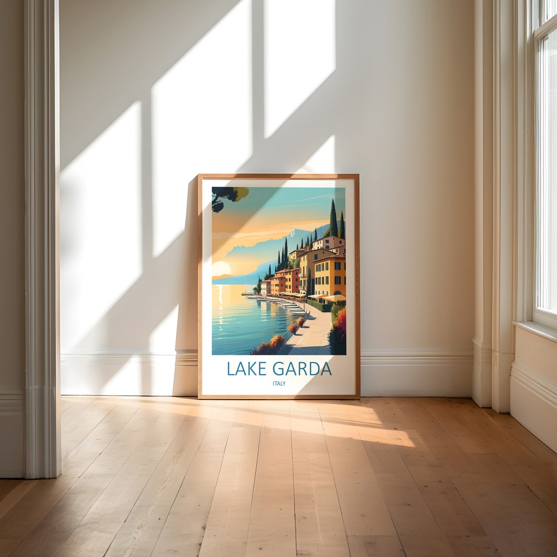 Lake Garda Print Lake Garda Wall Art Italy Print Italy Poster Lake Garda Travel Print Travel Gift Italian Print Lake Garda Art Print - Image 6