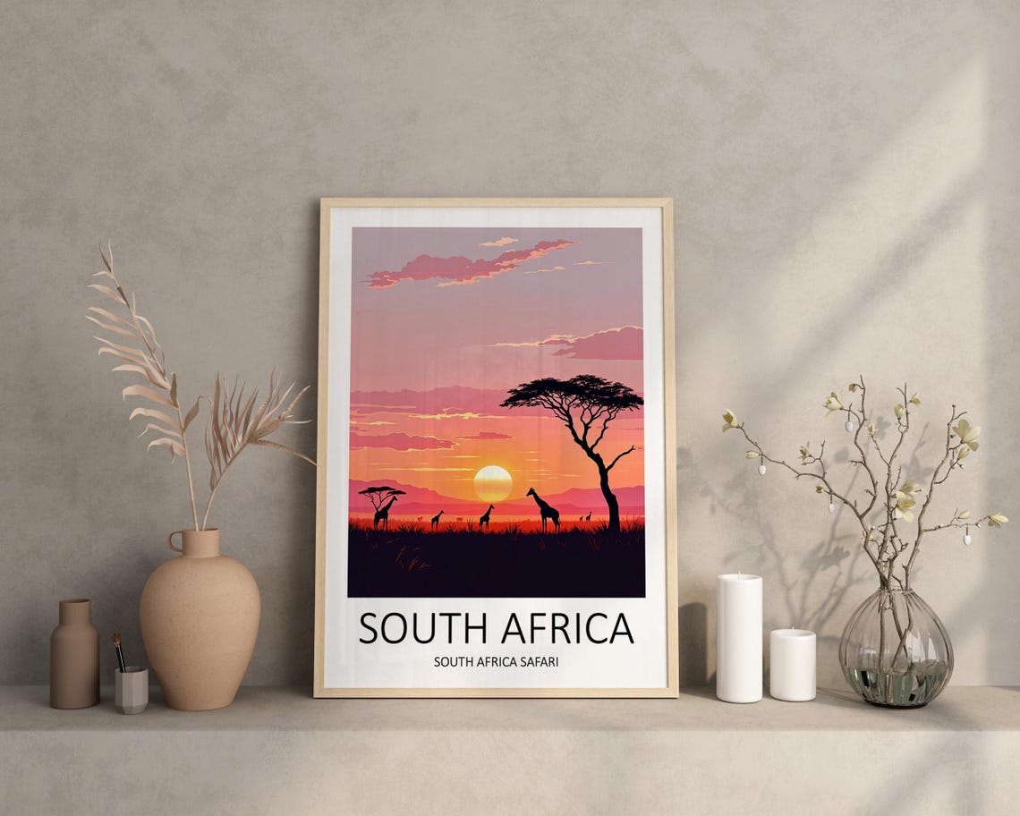 South Africa Travel Print South Africa Poster South Africa Safari African Wall Art Nature Prints South Africa Print Travel Gift - Image 3