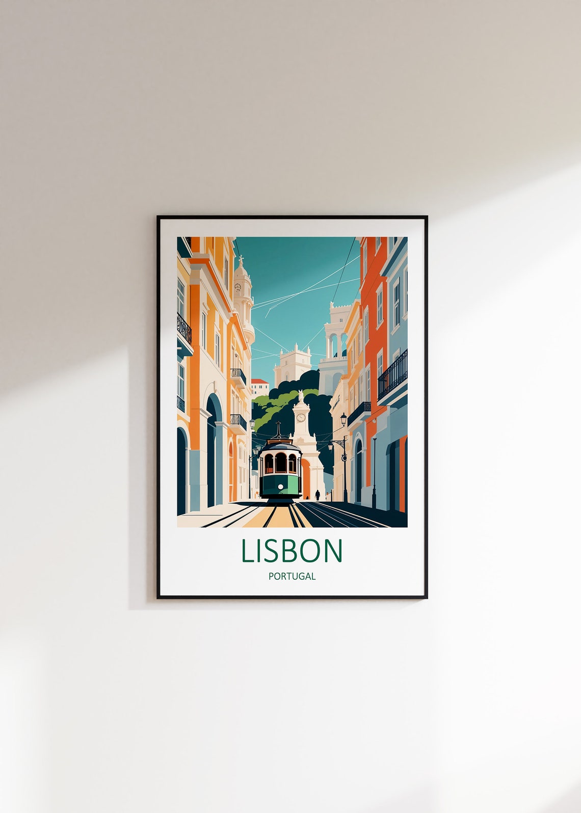 Lisbon Print Lisbon Wall Art Lisbonposter Portugal Print Lisbon Travel Print Portugal Poster Lisbon Portugal Travel Gift Lisbon Gift - Image 3