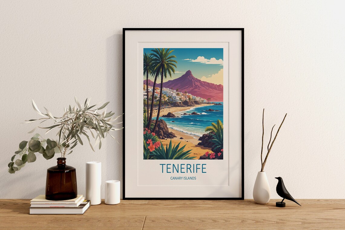 Tenerife Print Tenerife Wall Art Tenerife Poster Canary Islands Print Spain Print Tenerife Travel Print Spanish Prints Travel Gift - Image 2