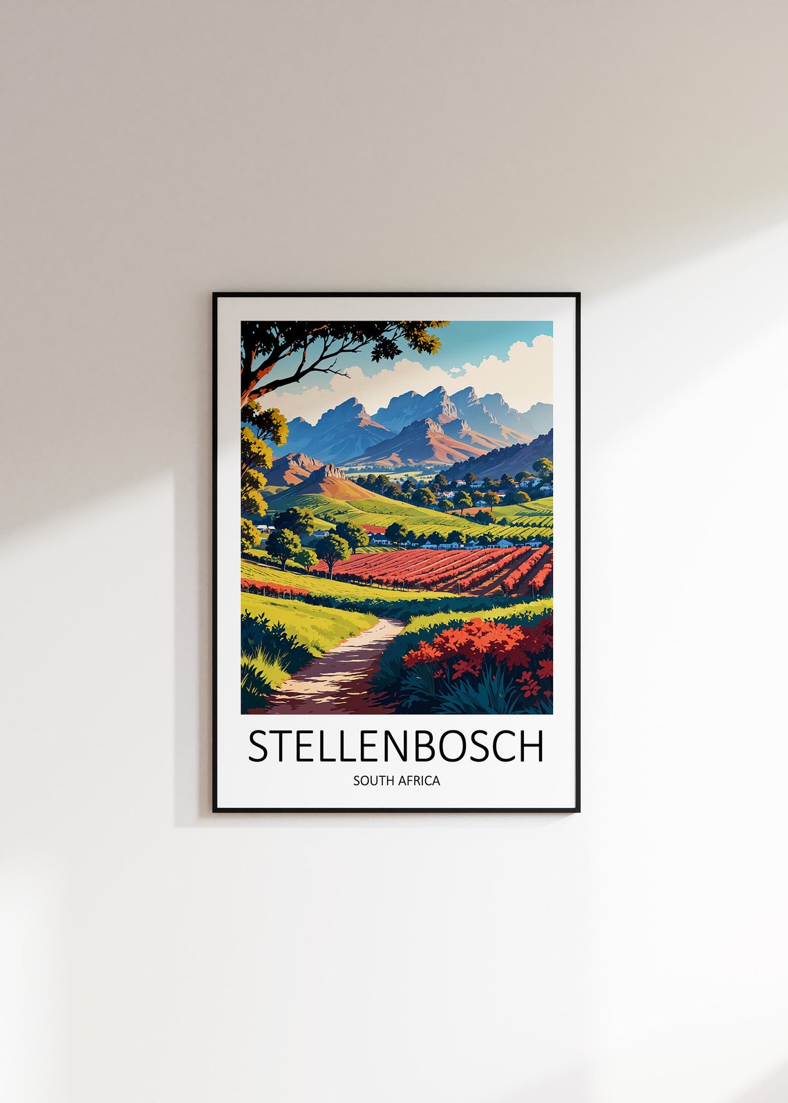 Stellenbosch Print South Africa Print South African Gifts Travel Gift Stellenbosch Travel Print South Africa Art Stellenbosch Poster - Image 2