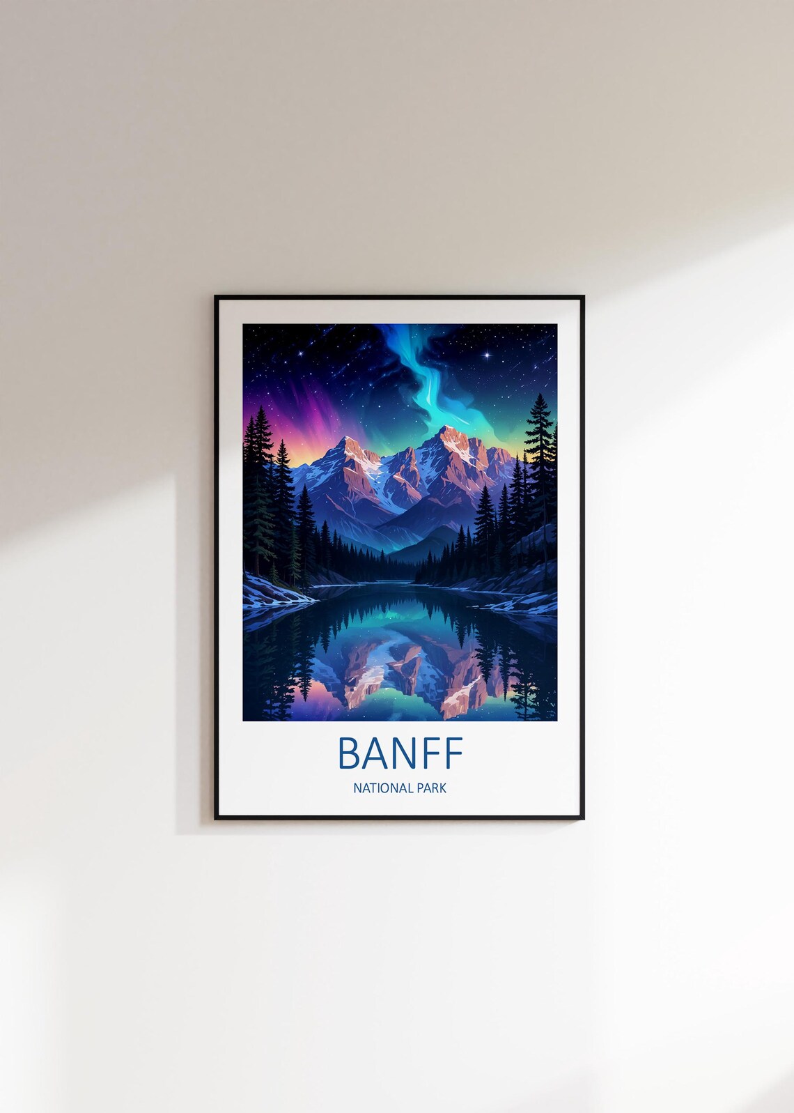 Banff Travel Poster, Rocky Mountains Canada - Image 3