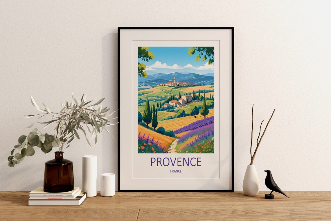 Provence Print Provence Poster France Print France Poster Travel Gift French Prints French Gifts France Wall Prints Provence Art - Image 2