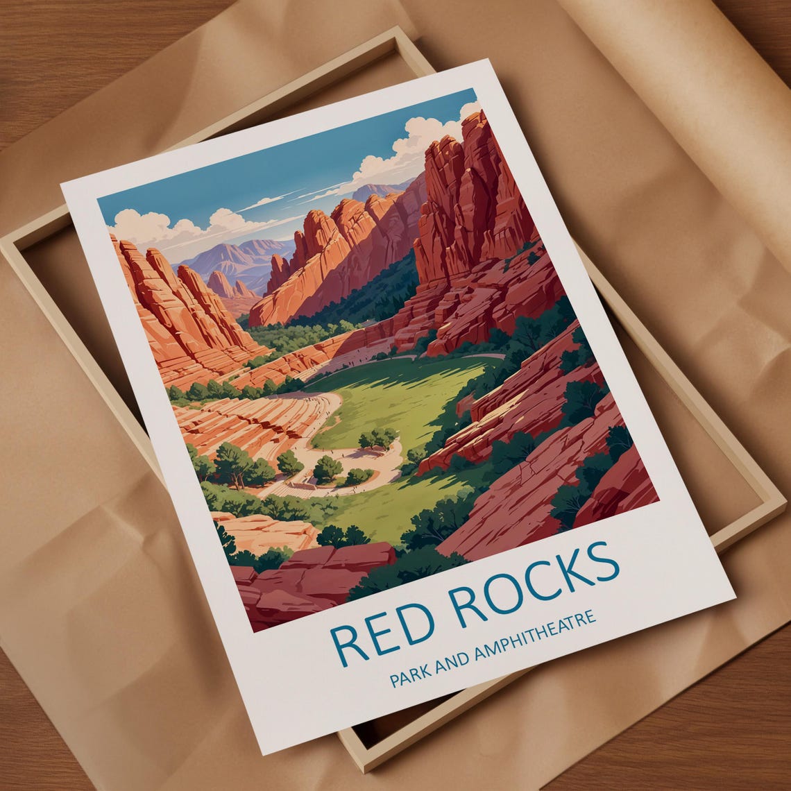 Red Rocks Print Red Rocks Colorado Red Rocks Park And Amphitheatre Travel Print Colorado Poster Colorado Art Print Travel Memories Gift - Image 4