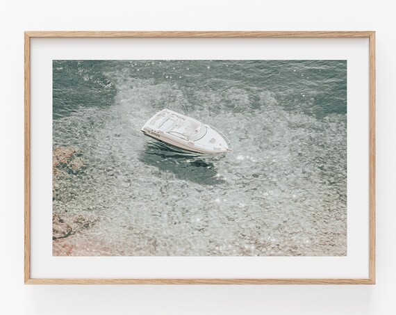 Beach Boat Photography Coastal Decor Art Print