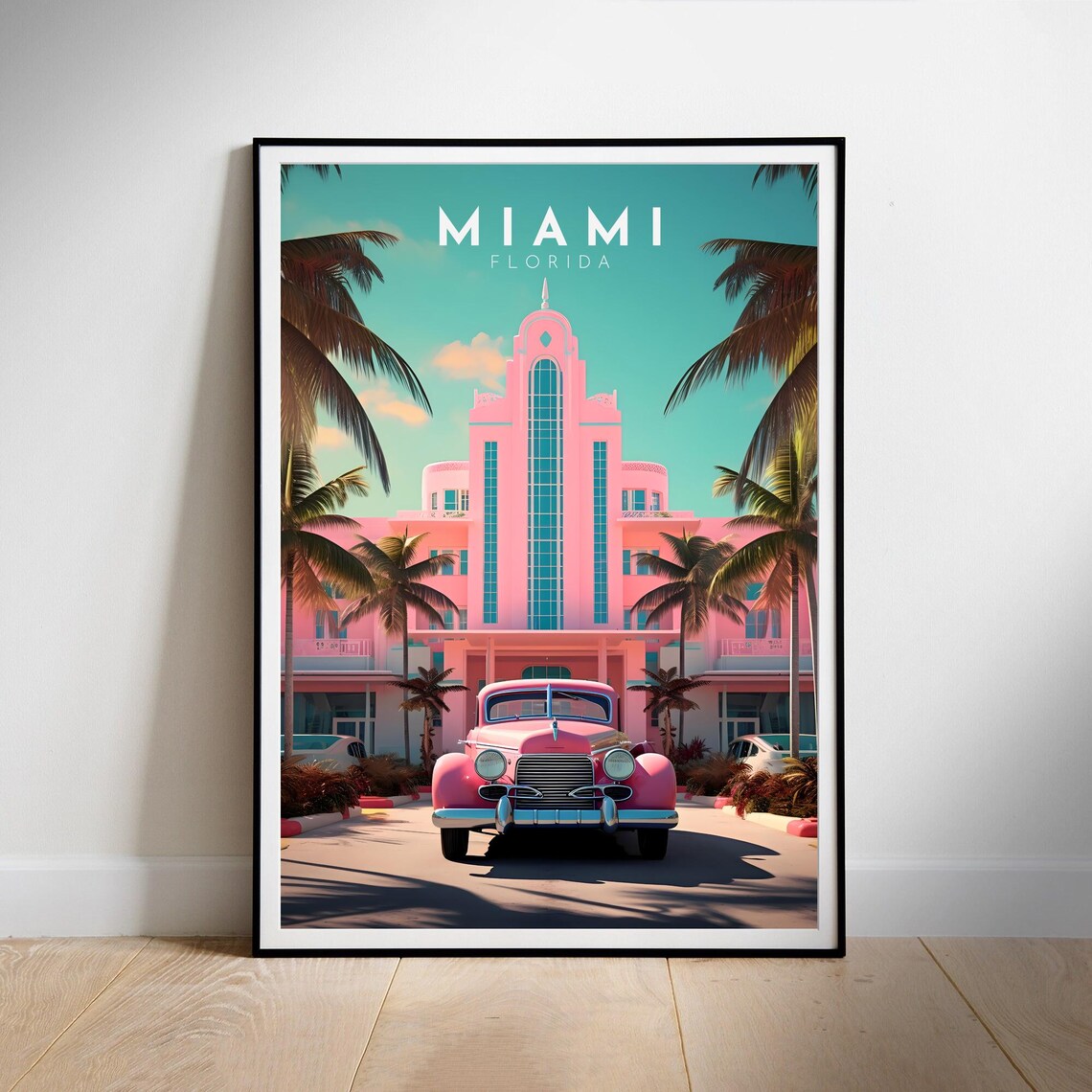Miami Travel Poster, Florida Wall Art Print