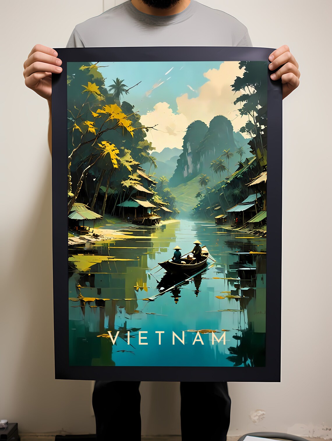 Vietnam Travel Poster, New Home Gift Wall Art