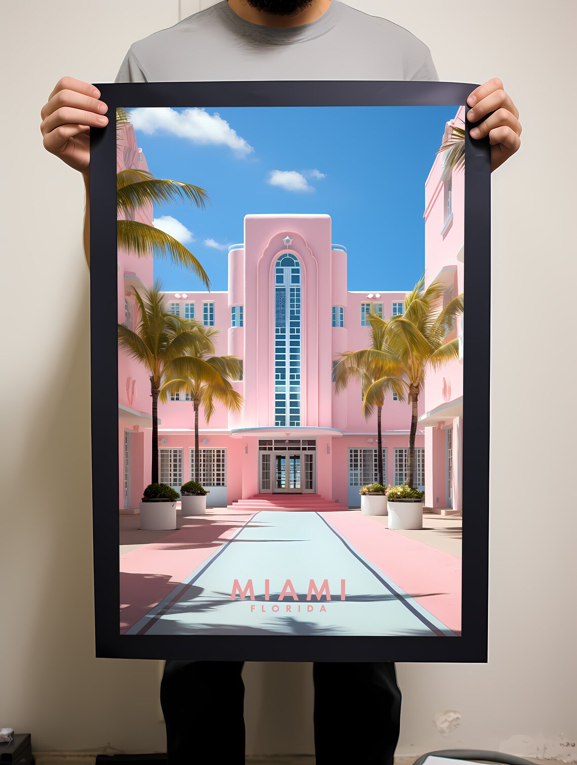Miami Instant Hanging Decor Travel Poster
