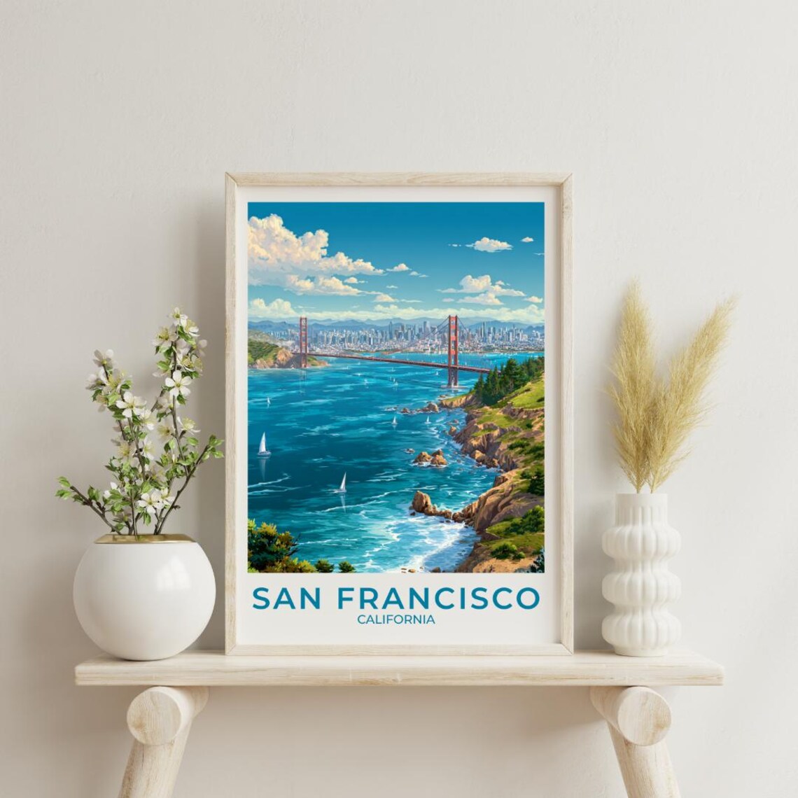 San Francisco Vintage Travel Poster Print