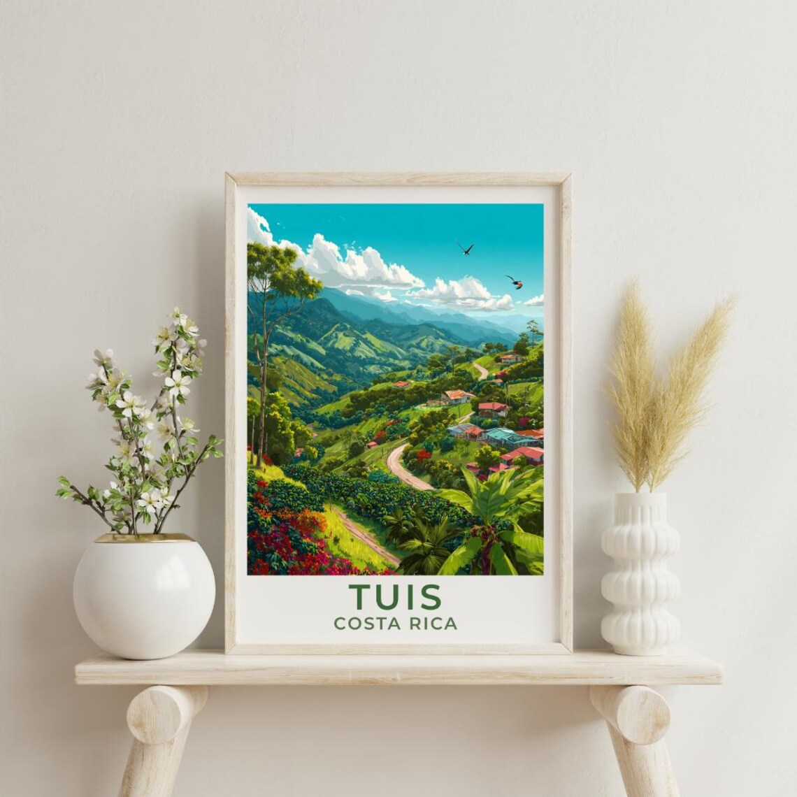Tuis Travel Art Costa Rica Vintage Scenic Poster Print