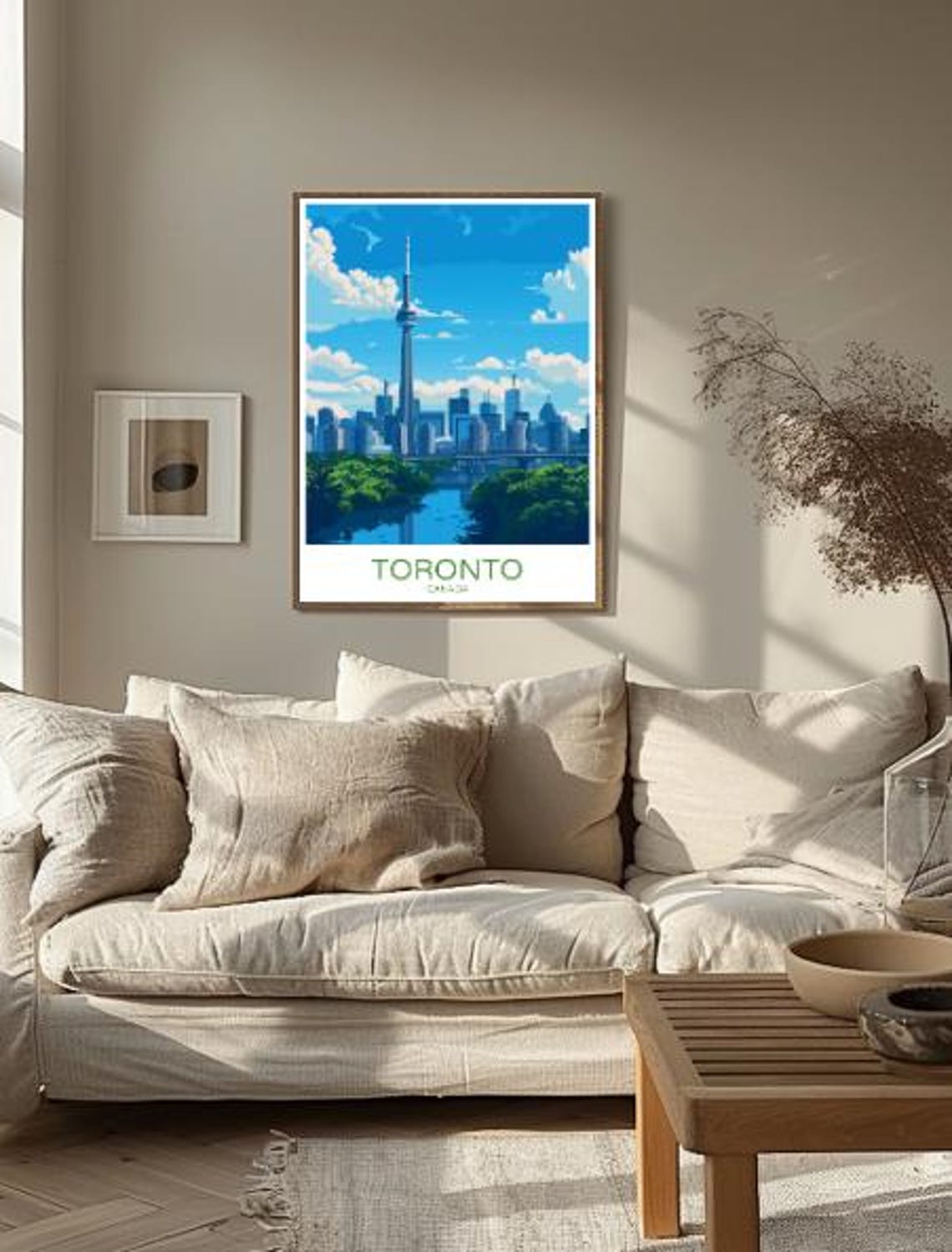 Toronto Canada CN Tower Downtown Skyline Vintage Travel Poster - Image 2