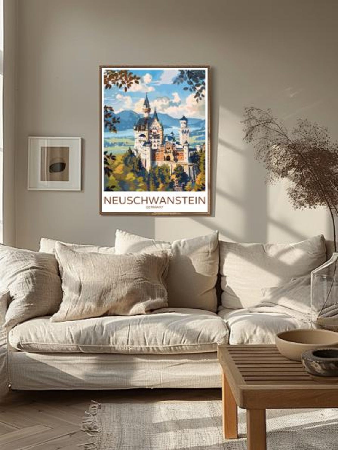 Neuschwanstein Castle Germany Fairytale Mountain Travel Poster - Image 2
