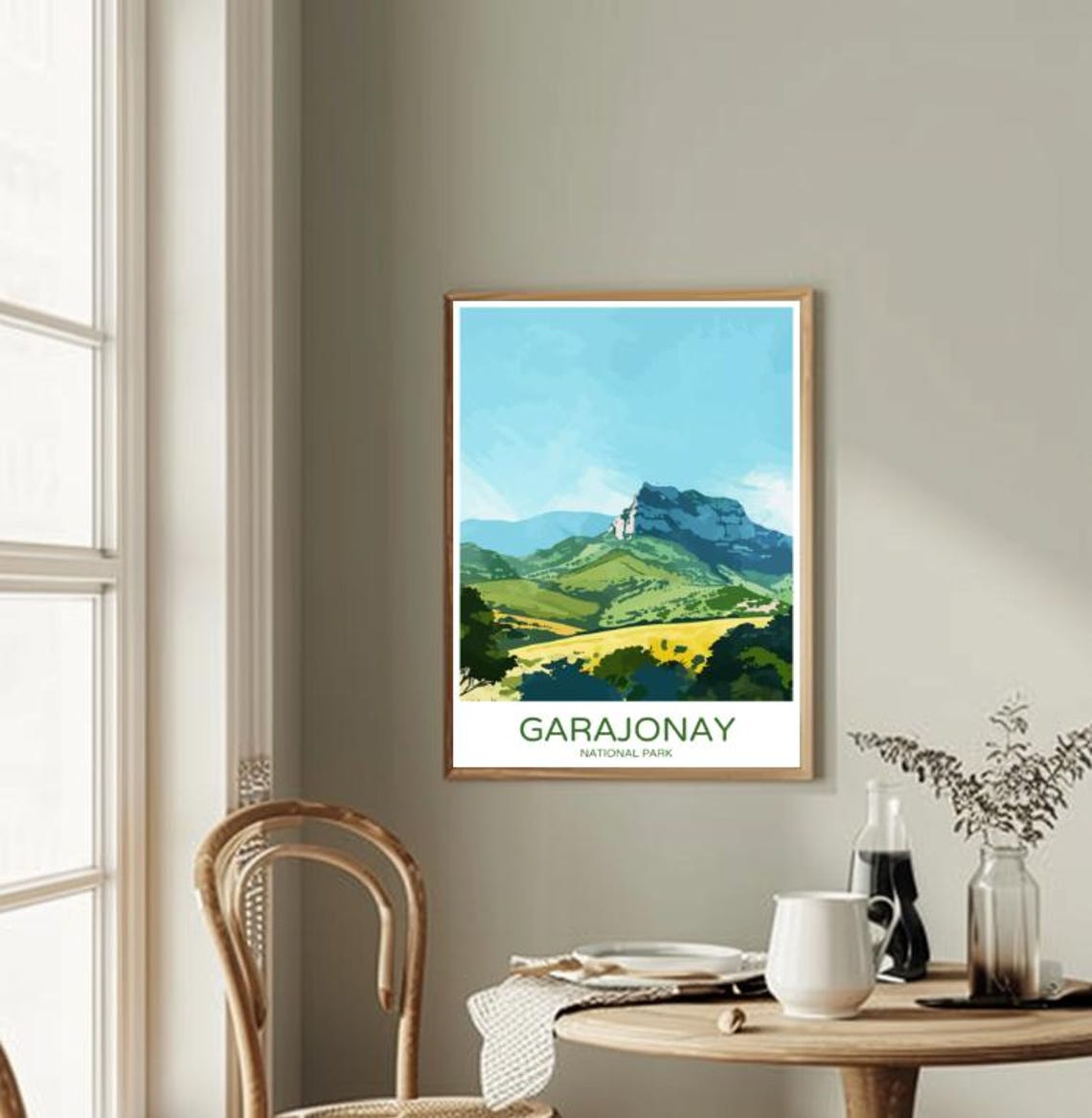Garajonay National Park Mountain Landscape Travel Poster Art - Image 2
