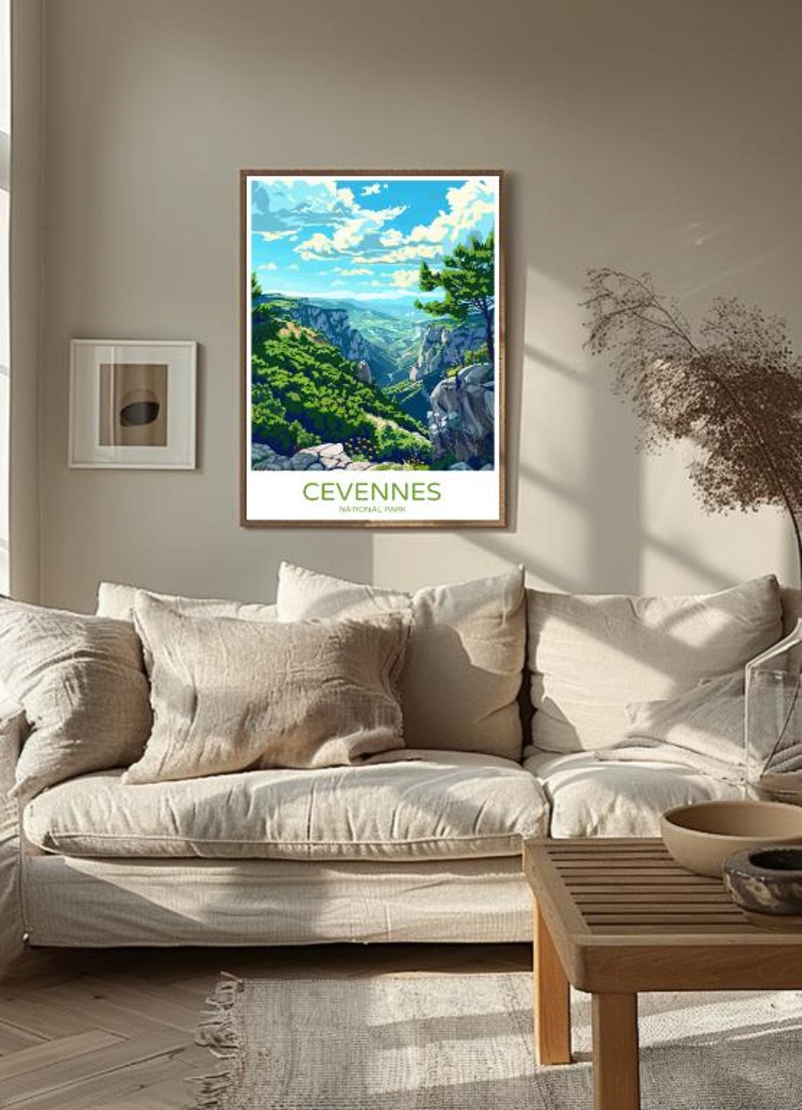 Cevennes National Park Green Canyon Cliffs Pine Forest Travel Poster - Image 3