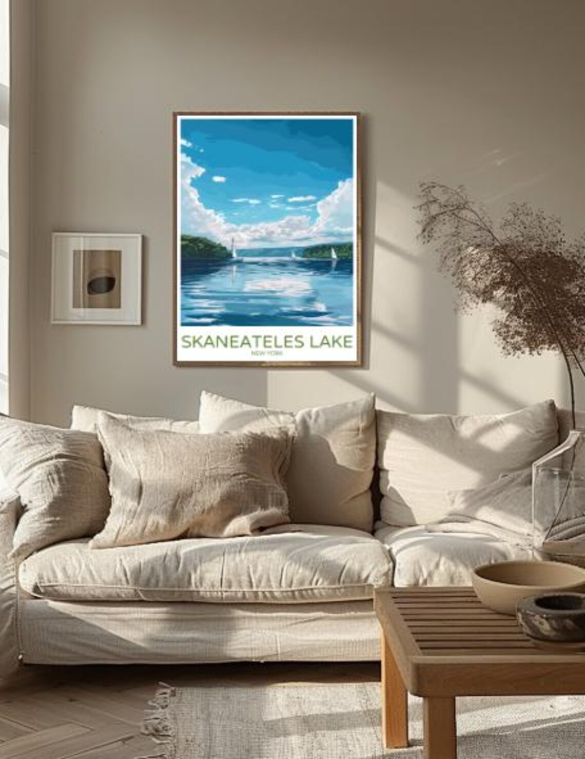 Skaneateles Lake New York Sailboats Serene Lakeside Travel Poster - Image 2