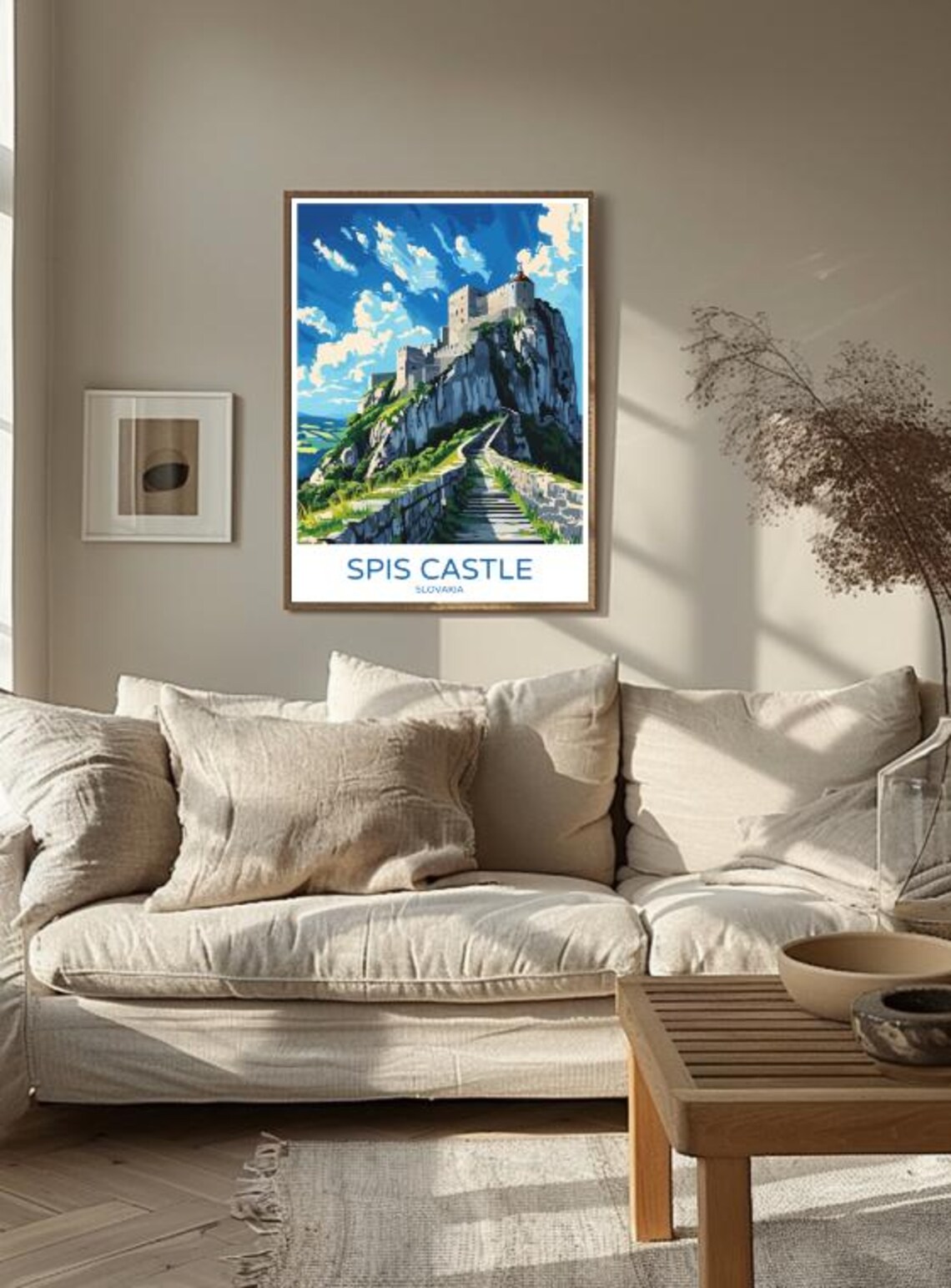 Spis Castle Slovakia Travel Poster Hilltop Fortress Mountain View Art - Image 3