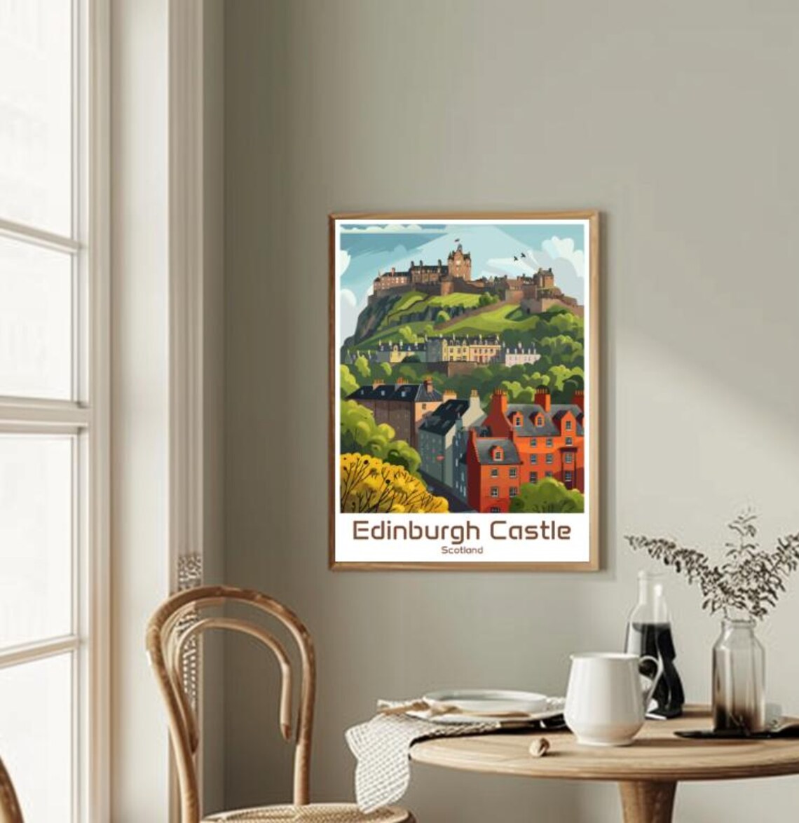 Edinburgh Castle Scotland Historic Hilltop Fortress Travel Poster - Image 2