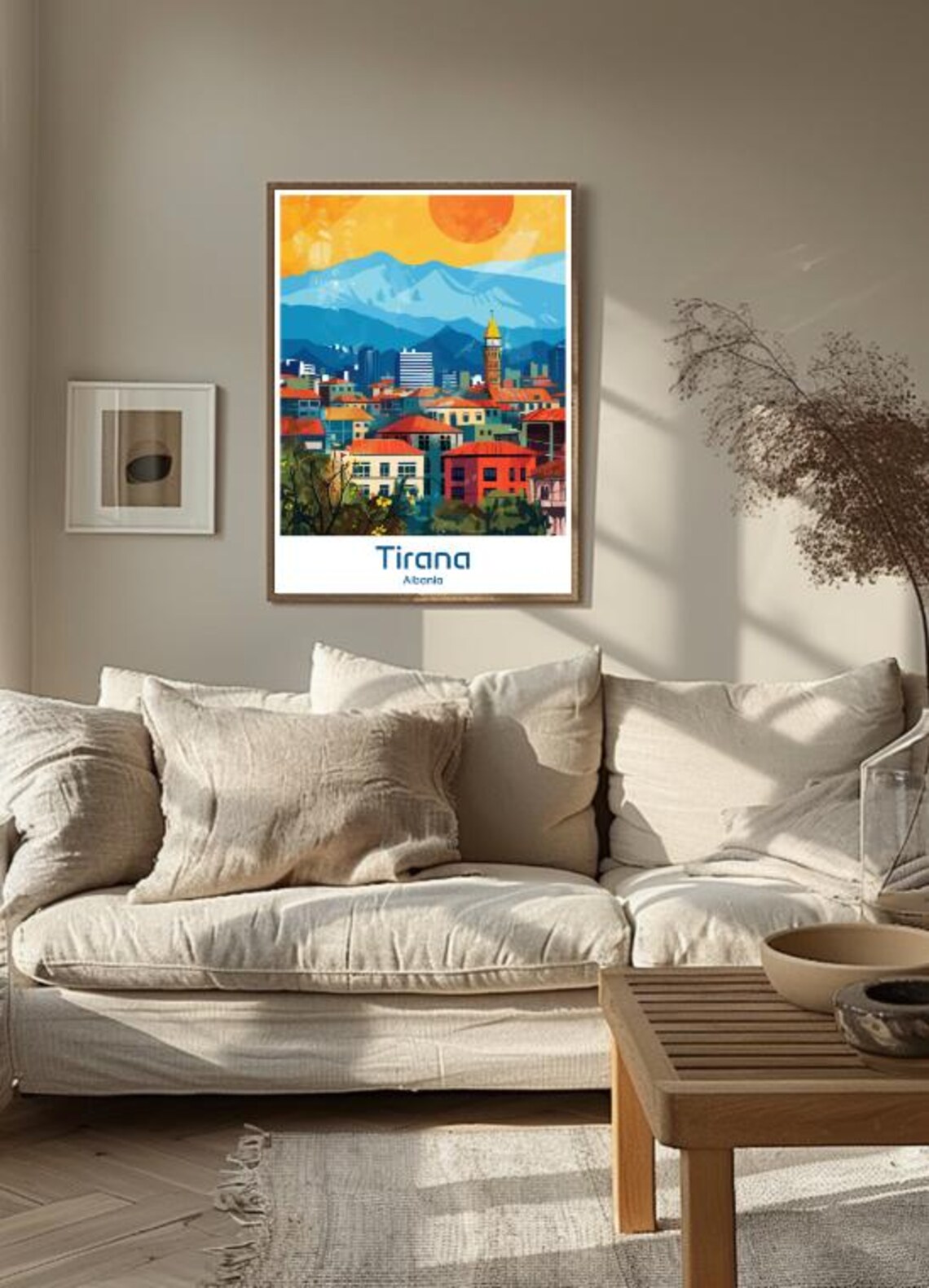 Tirana Albania Travel Poster Colorful Cityscape Wall Art Balkan Landscape Print Modern Travel Decor Albania Artwork For Home - Image 3