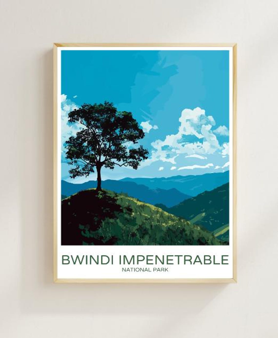 Bwindi Impenetrable National Park Forest Mountain Scene Poster