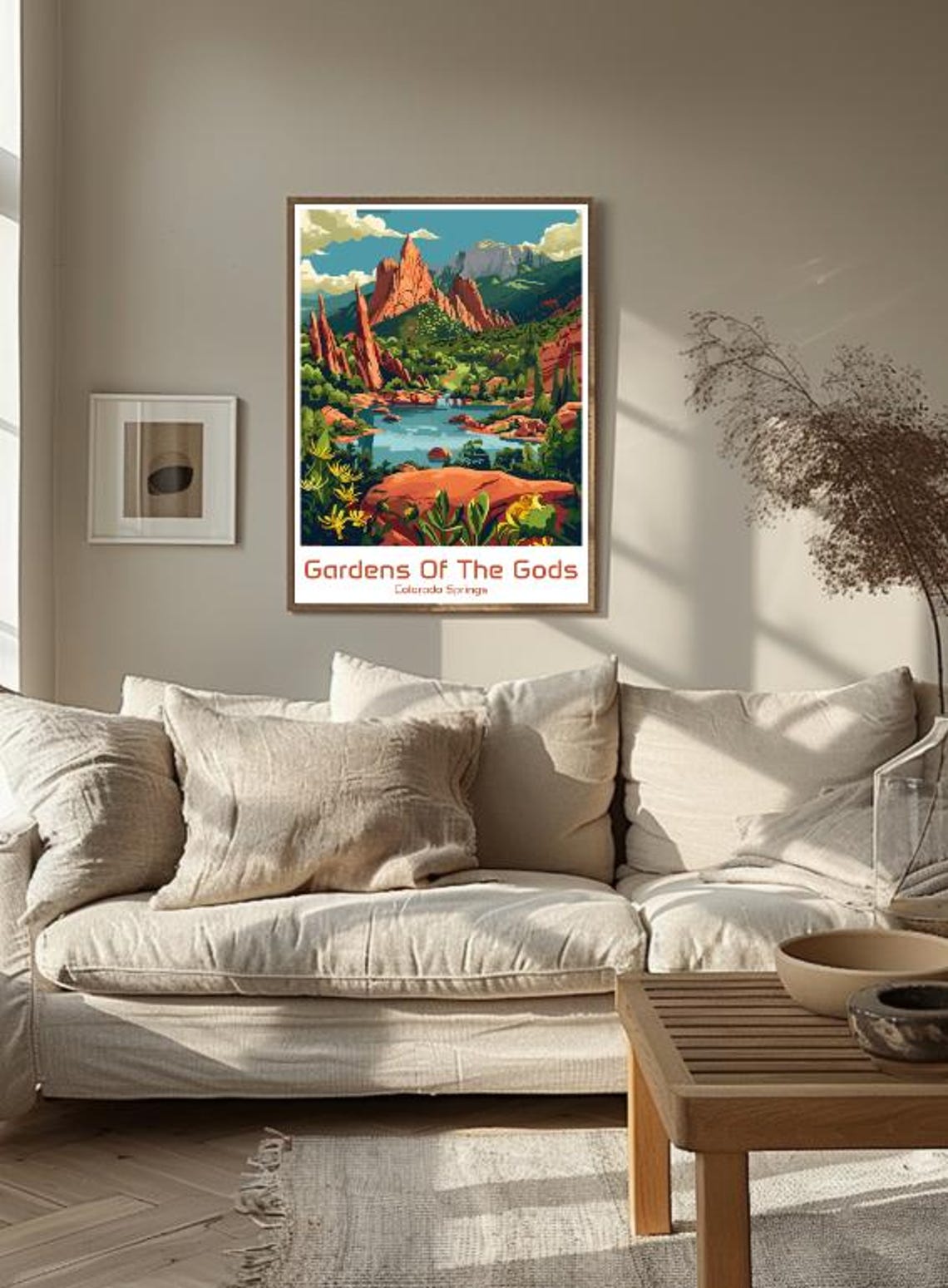 Gardens Of The Gods Travel Postercolorado Nature Wall Art Red Rock Landscape Print Hiking Adventure Decor Mountain Scenery Usa Travel Gift - Image 3