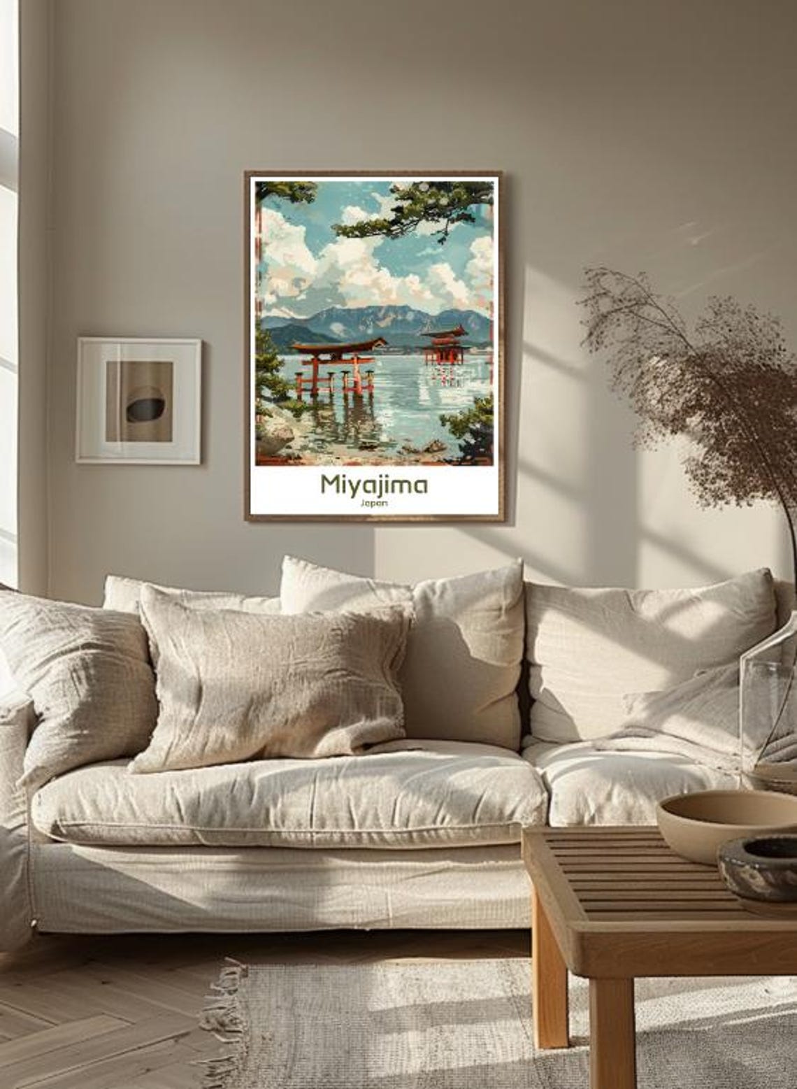 Miyajima Japan Floating Torii Gate Shrine Island Vintage Poster - Image 3