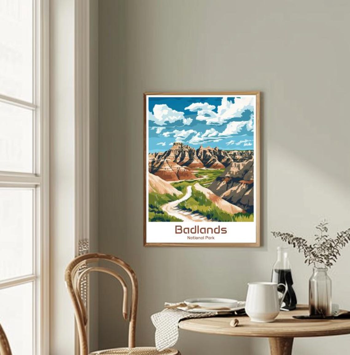 Badlands National Park Rugged Rock Formations Prairie Trail Poster - Image 2