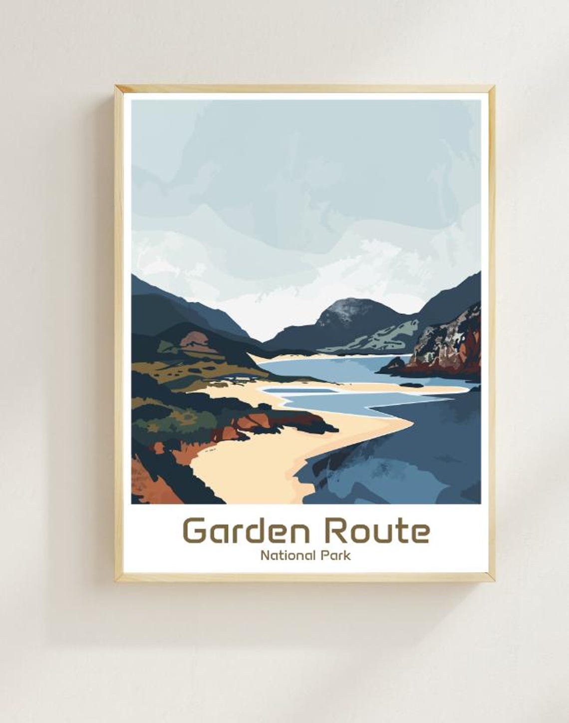 Garden Route National Park Coastal Lagoon Dunes Travel Poster