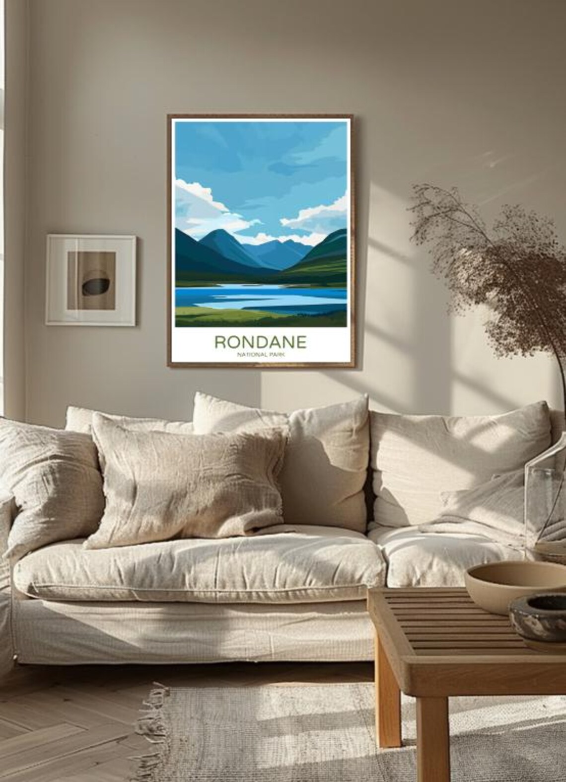Rondane National Park Norway Lake Mountain Vintage Travel Poster - Image 3