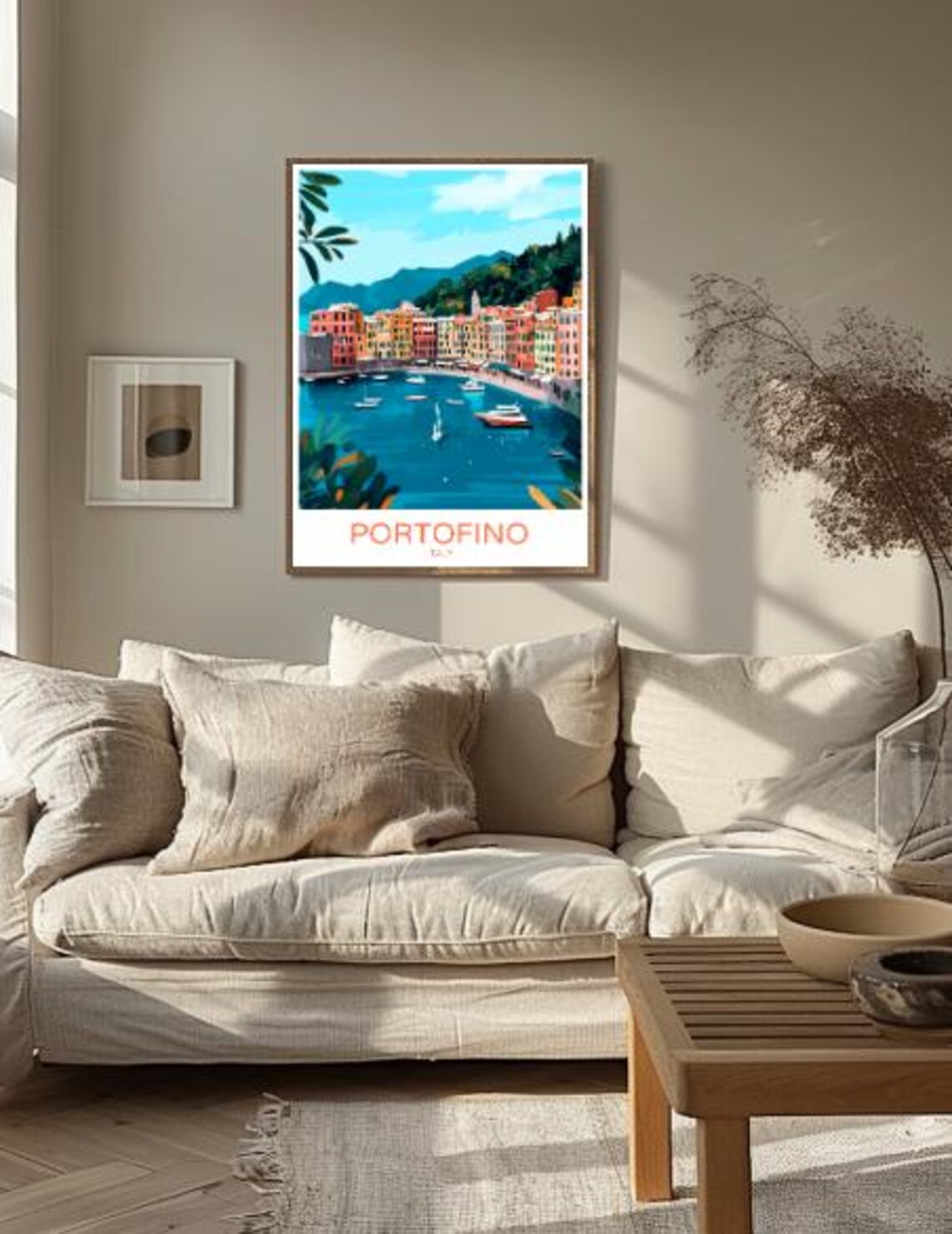 Portofino Italy Colorful Harbor Sailboats Italian Riviera Poster - Image 2