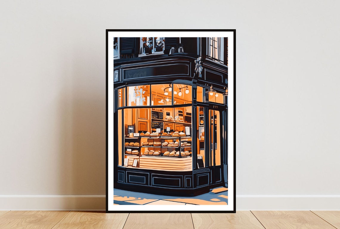 Patisserie Painting Retro Poster Coffee Print Coffee Wall Art Vintage Art Poster Cafe Shop Print French Bakery Poster Bakery Poster