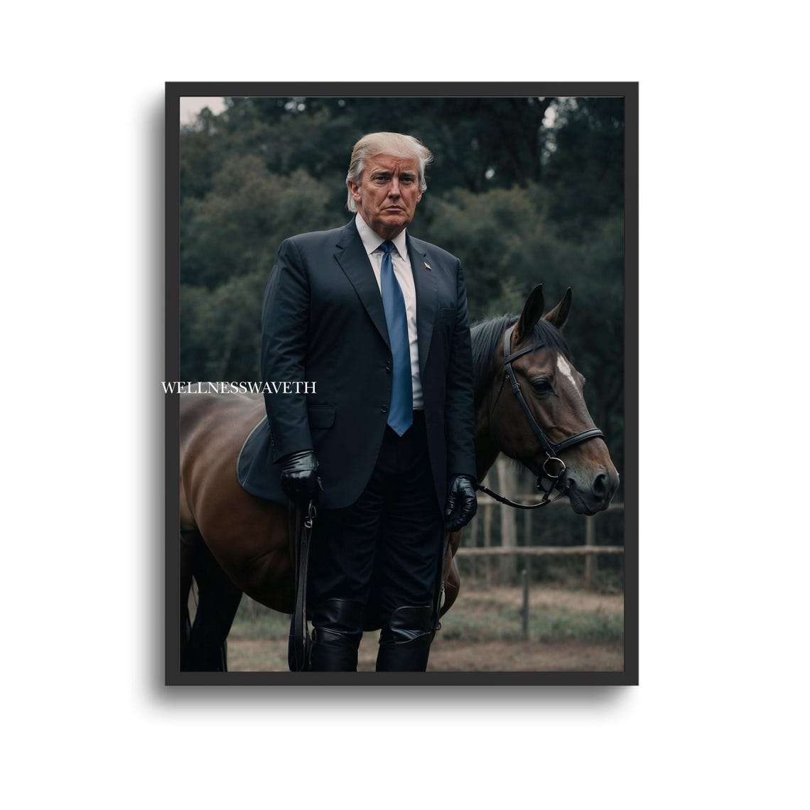 Trump 2024 Poster Jpg Make America Great Again Donald Trump Dark Horse Donald Trump Poster Vintage Wall Art Political Gift - Image 3