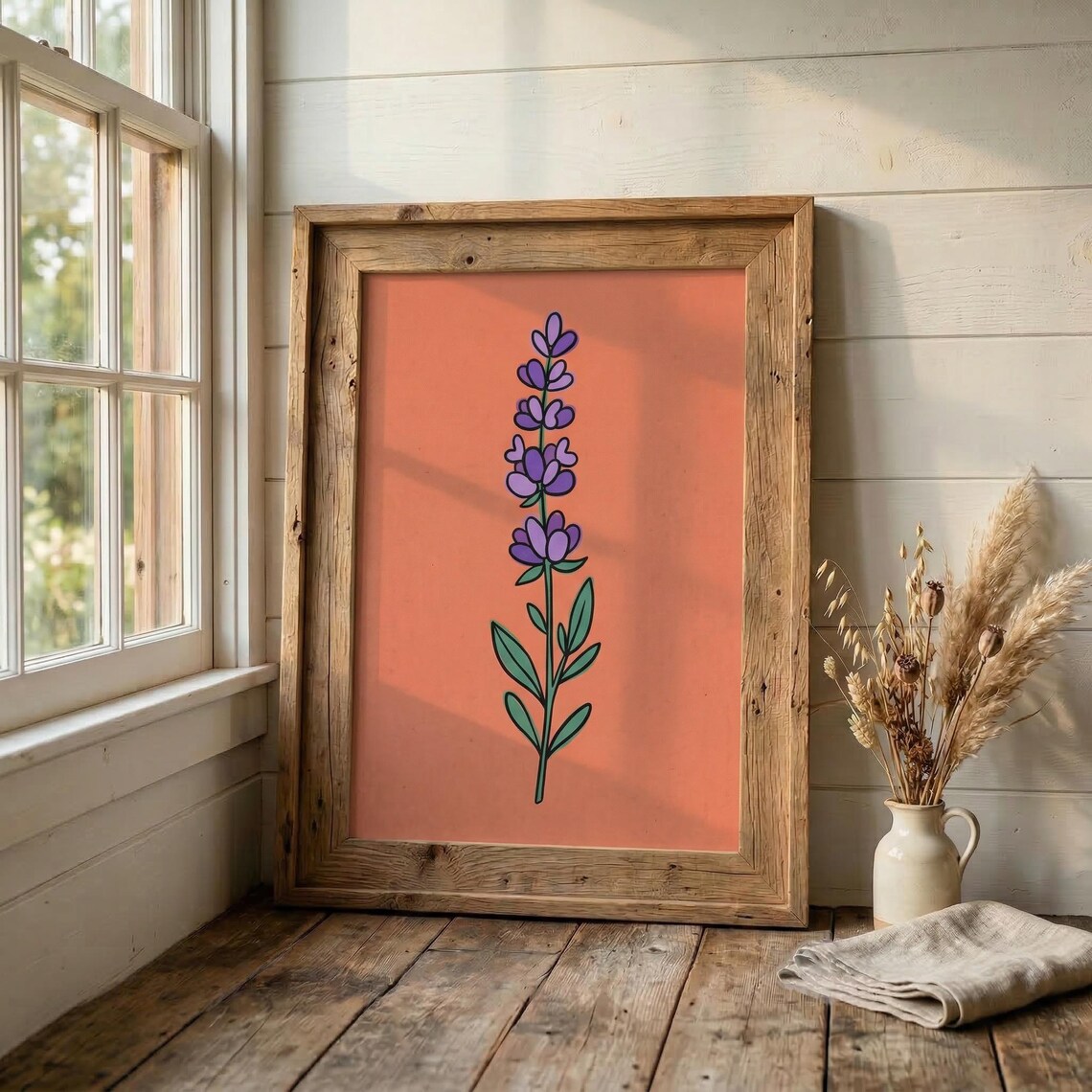 Botanical Flower Collection, Modern Floral Art Print