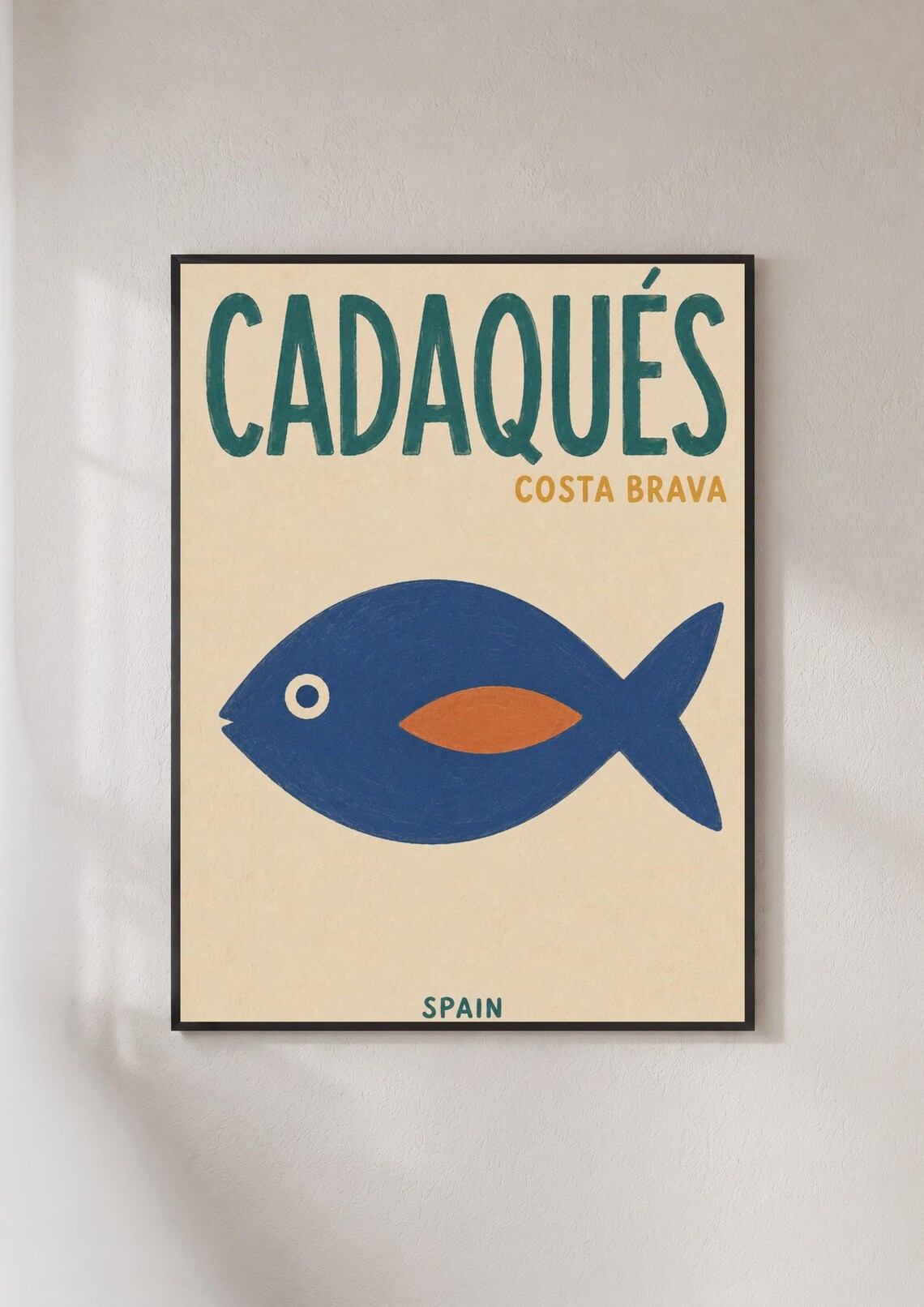 Cadaques Costa Brava Spain Retro Travel Poster