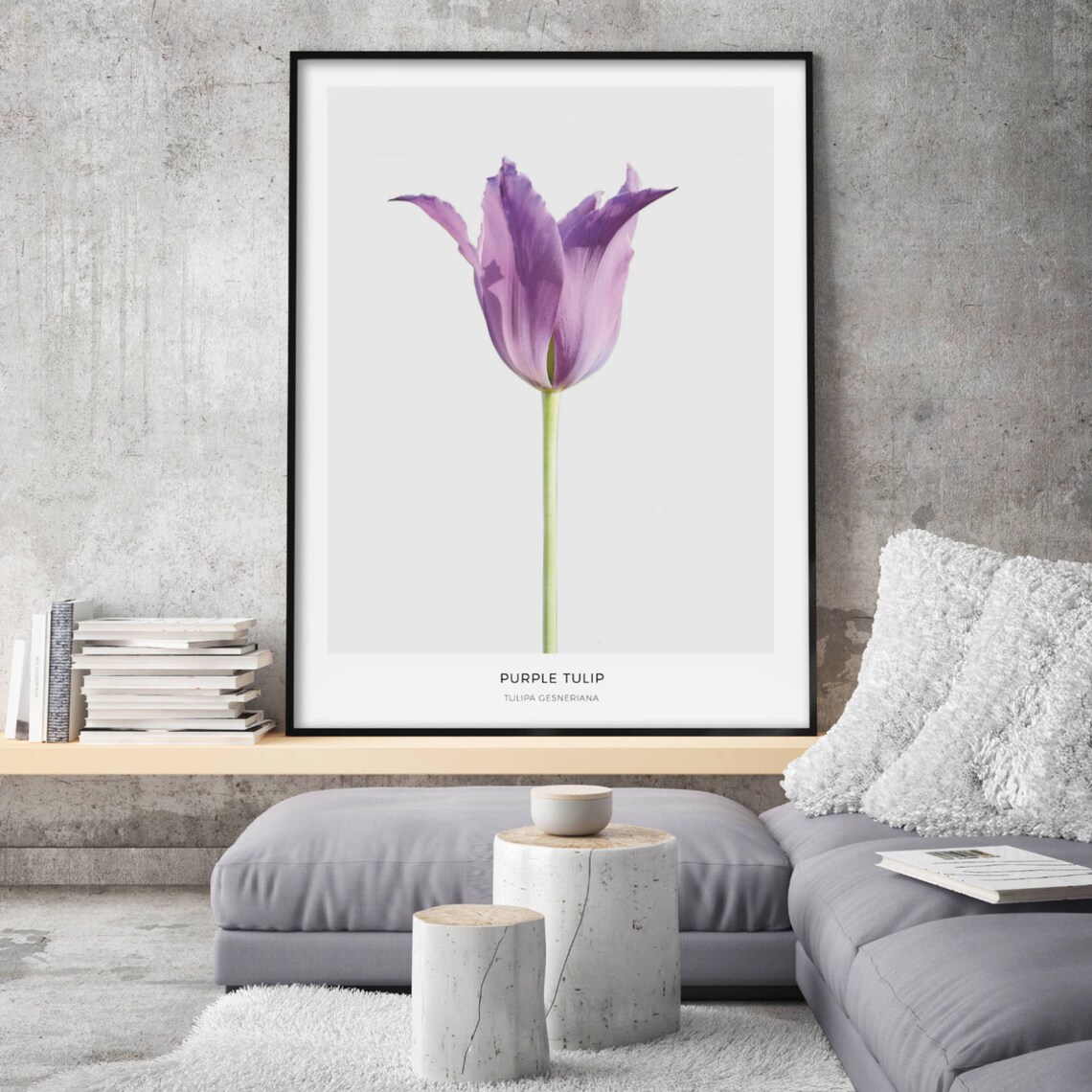 Purple Tulip Print Purple Flower Photography Tulip Print Tulip Photography Botanical Print Flower Scandinavian Wall Print - Image 3