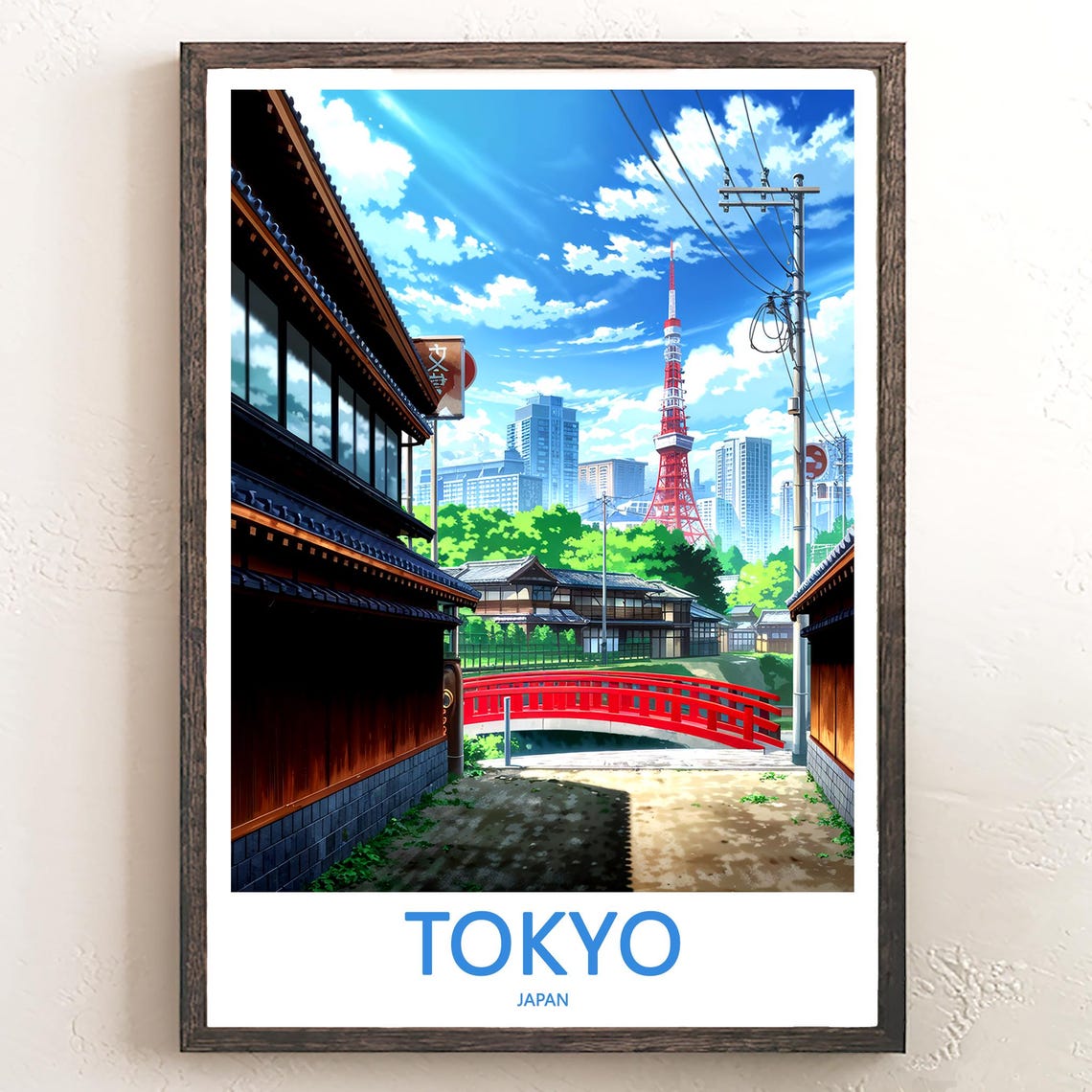Tokyo Print Wall Art Tokyo Japan Travel Art Print Tokyo Hanging Wall Decor Tokyo Poster Prints Home Decor Tokyo Japan Poster Travel Gift Art
