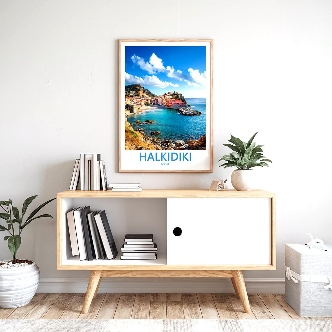 Halkidiki Greece Coastal Town Turquoise Sea Travel Wall Poster - Image 2